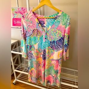 Lilly Pulitzer Ali T-Shirt Dress in Roar of the Seas, Size Small